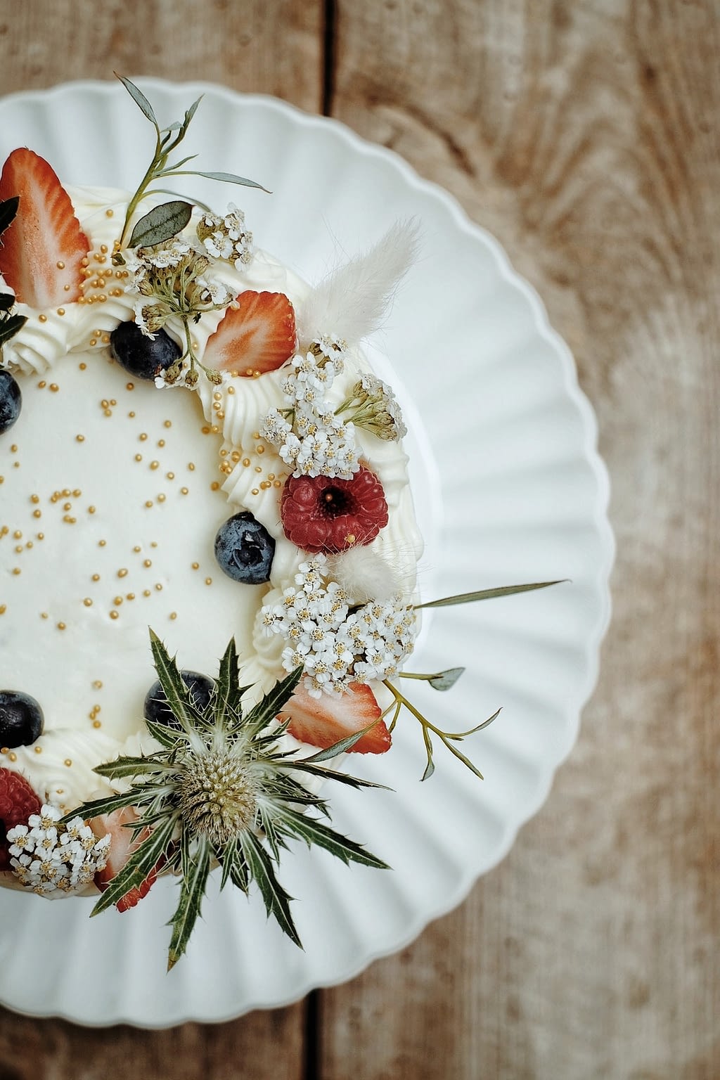 Layer cake couronne de fruits