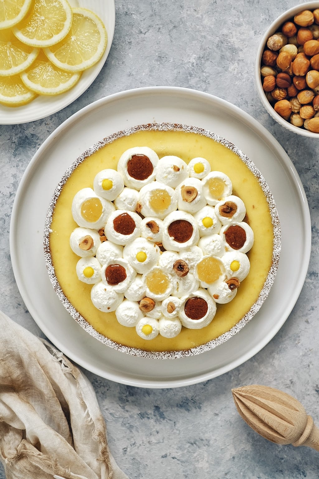 Tarte citron-noisette