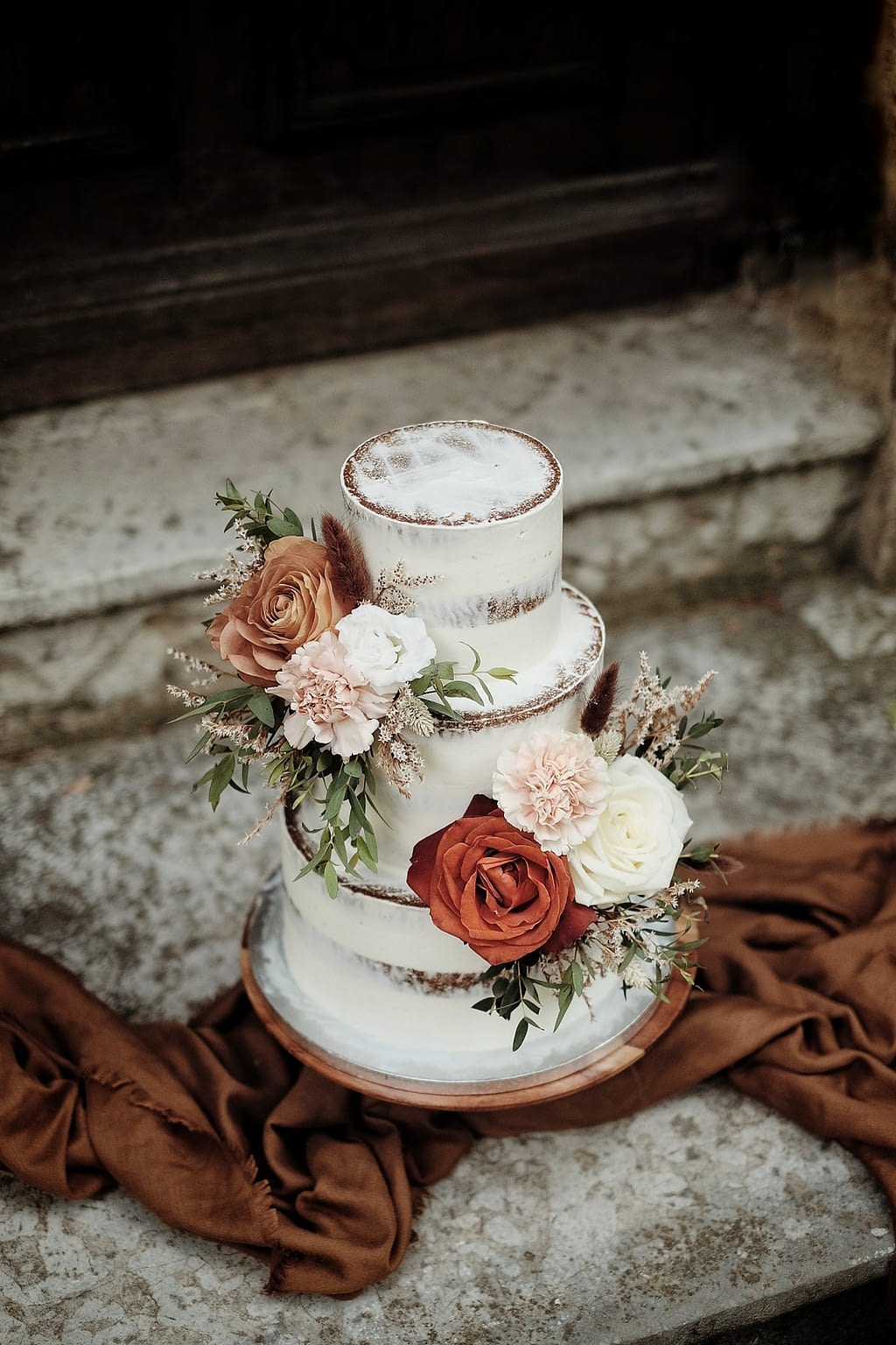 Wedding cake Terracotta et rouge 2