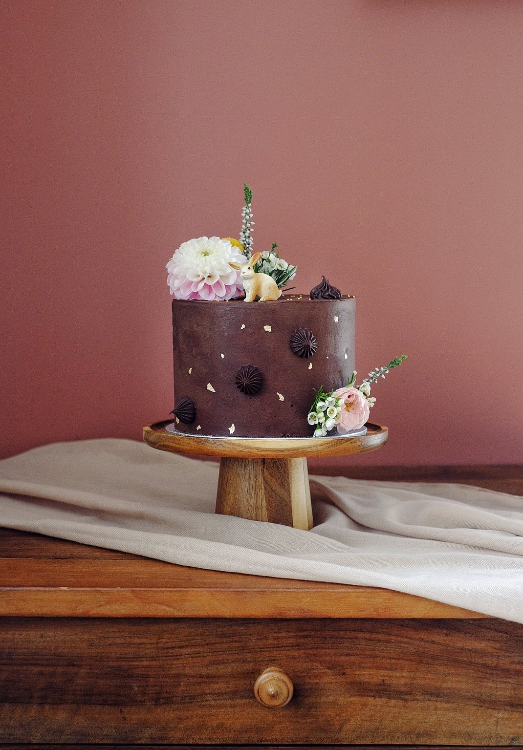 Chocolat layer cake lapin