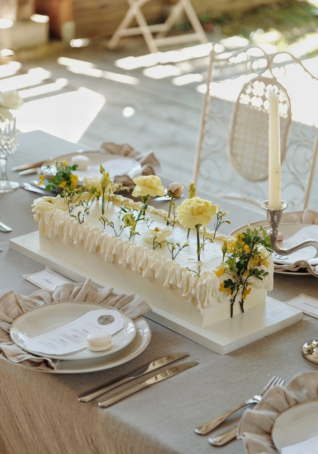 Long cake fleuri 2