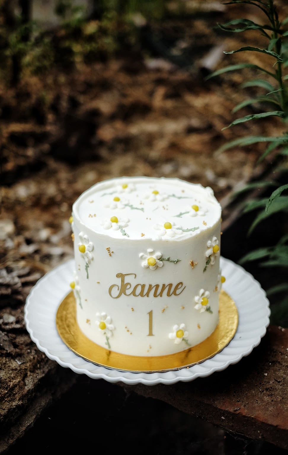 Paquerette layer cake avec prénom